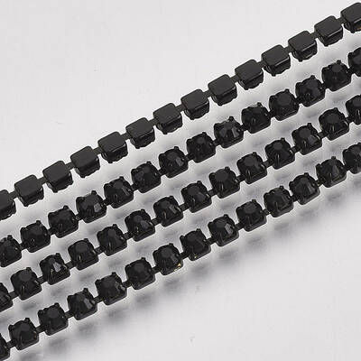 Electrophoresis Iron Rhinestone Strass Chains