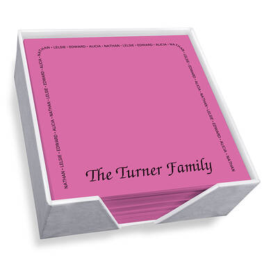 Family Arch Memo Square - Carnival with holder