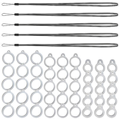5Pcs Rubber Lanyard Straps