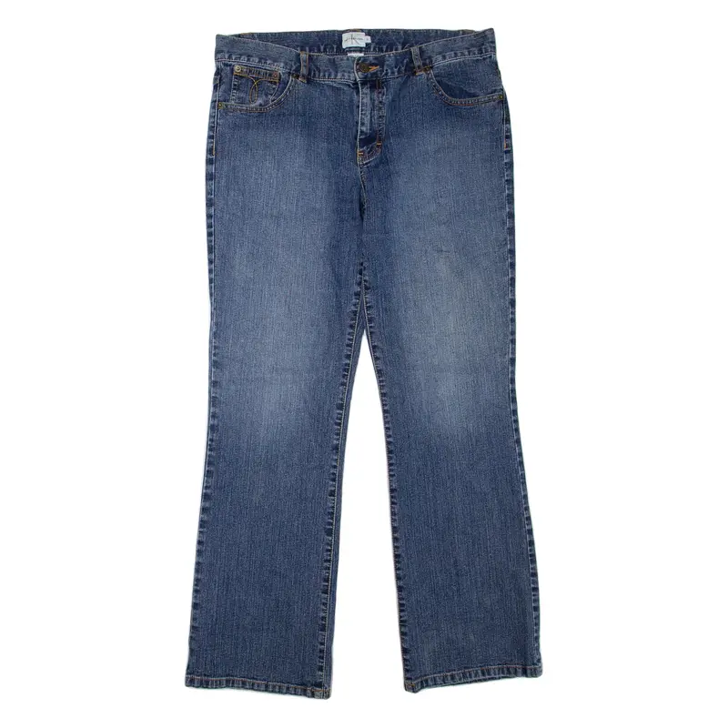 CALVIN KLEIN JEANS Womens Jeans Blue Regular Bootcut Stone Wash W32 L30