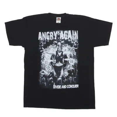 FRUIT OF THE LOOM Angry Again Band T-Shirt Black Short Sleeve Mens L