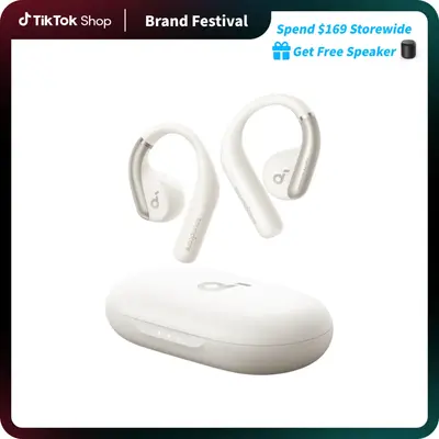 [Renewed] soundcore by Anker, AeroFit Open-Ear Headphones, Ultra Comfort, Snug Fit, Ergonomic Ear Hook, Balanced Sound, IPX7 ...