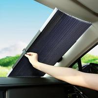 Automatic Retractable Car Sunshade, UV Protective & Heat Insulation Car Sunshade, Universal Car Front Window Sunshade, Sunsha...