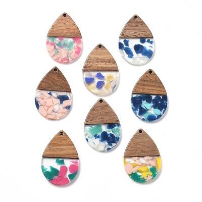 Resin and Walnut Pendants
