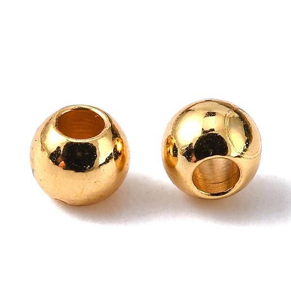 Rack Plating Brass Round Spacer Beads