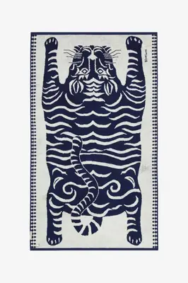 Double-sided Beach Towel Drap De Plage Todd  De17stod04 Blue | Color: BLUE | Size: U