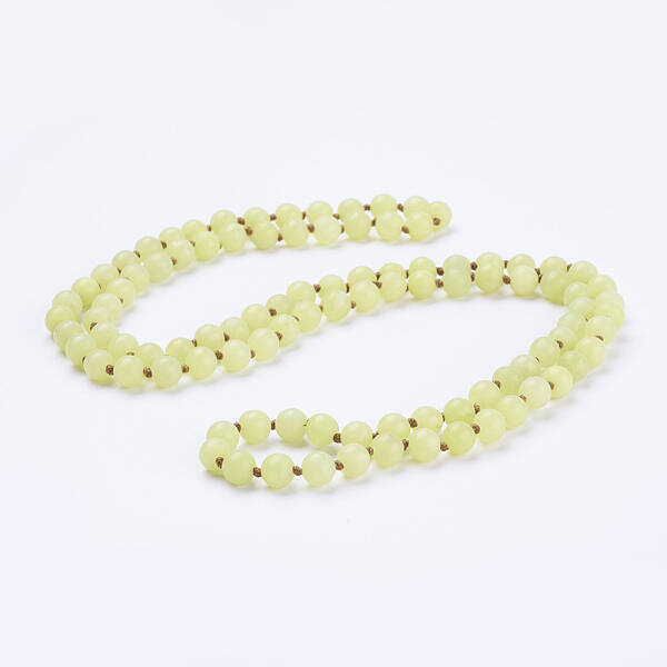Natural Lemon Jade Beaded Necklaces