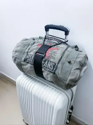 Luggage Strap, Adjustable Elastic Luggage Belt, Travel Safety Carry-on Belt, Travel Essentials, Travel Accessories for Men & ...