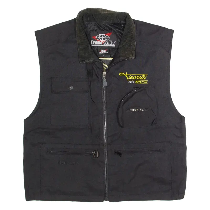 OVERSIDE Racing Utility Mens Biker Gilet Black L