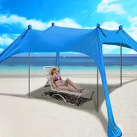 Beach Tent, Camping Sun Shelter UPF50+ with 8 Sandbags, Sand Shovels, Ground Pegs & Stability Poles, Outdoor Shade Beach Cano...