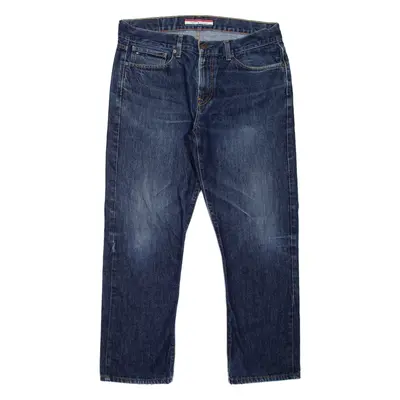 TOMMY HILFIGER Mens Jeans Blue Regular Straight Stone Wash W34 L30