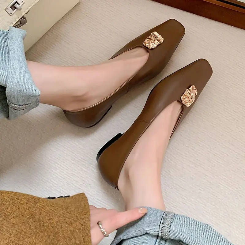 CHIKO Maia Square Toe Block Heels Pumps Shoes