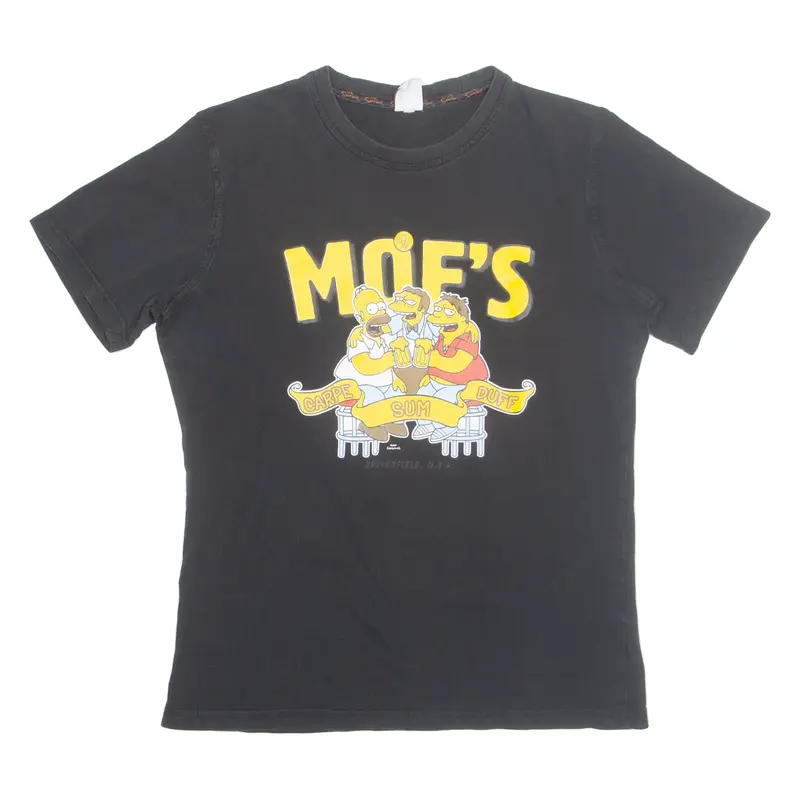 THE SIMPSONS Womens Band T-Shirt Black L