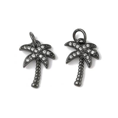 Brass Micro Pave Cubic Zirconia Pendants