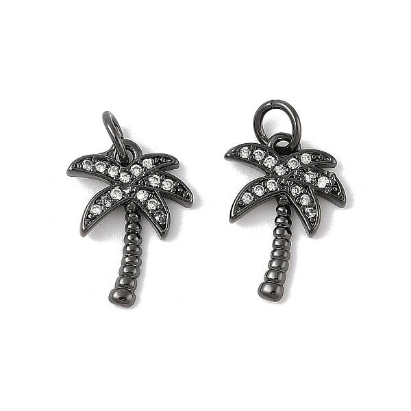 Brass Micro Pave Cubic Zirconia Pendants