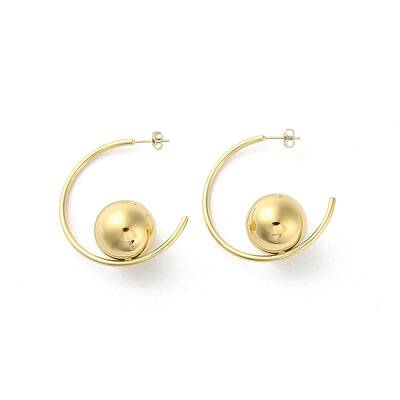 Ion Plating(IP) 304 Stainless Steel Stud Earrings