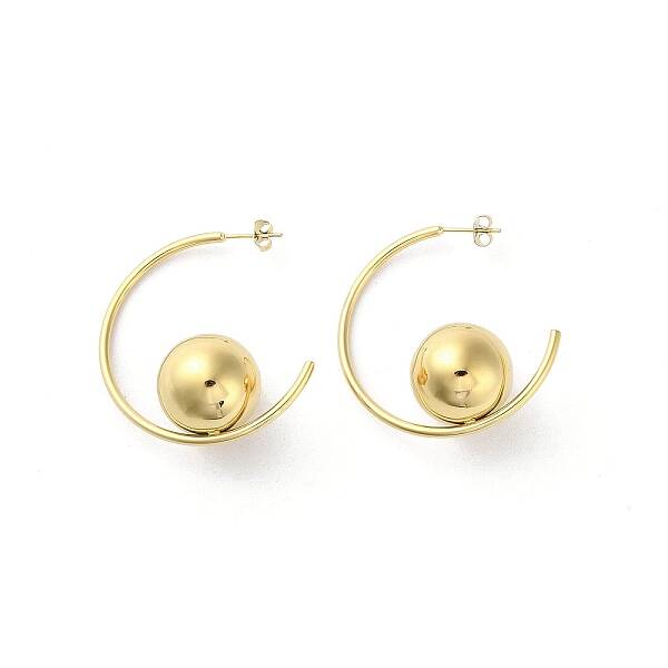 Ion Plating(IP) 304 Stainless Steel Stud Earrings