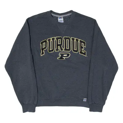 RUSSELL ATHLETIC Purdue Boilermakers Football USA Sweatshirt Grey Mens S