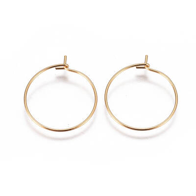 304 Stainless Steel Hoop Earrings Findings