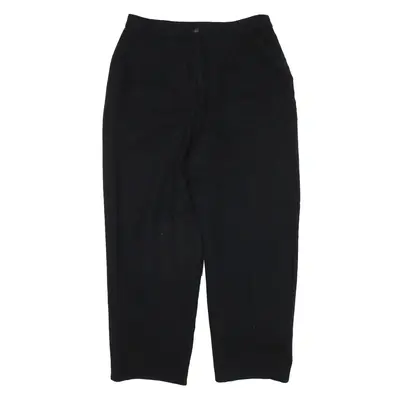 JOAN LESLIE Trousers Black Regular Tapered Wool Womens W28 L24