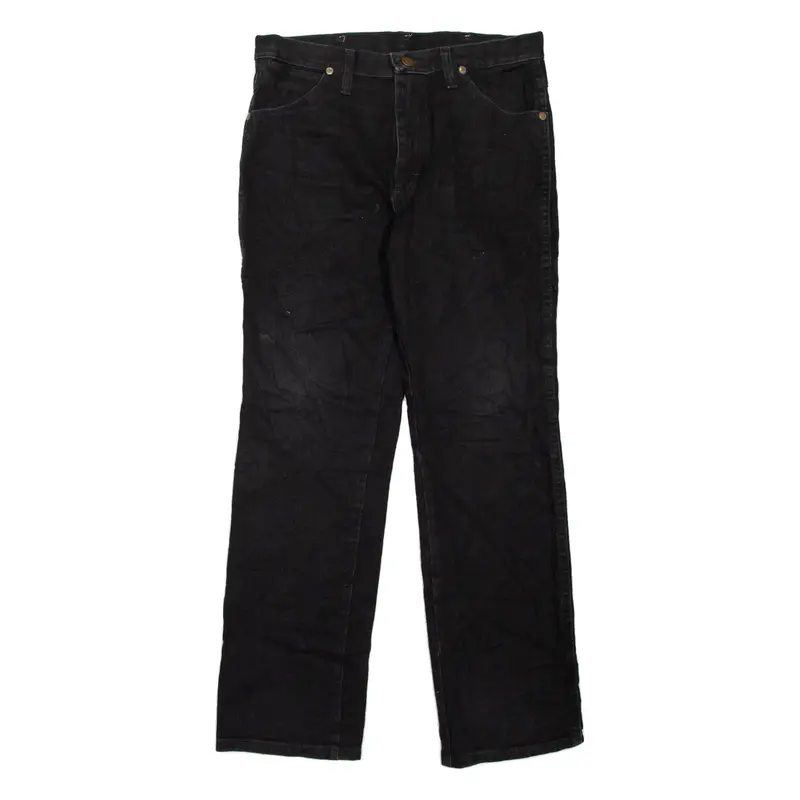 WRANGLER Mens Jeans Black Regular Straight W31 L30