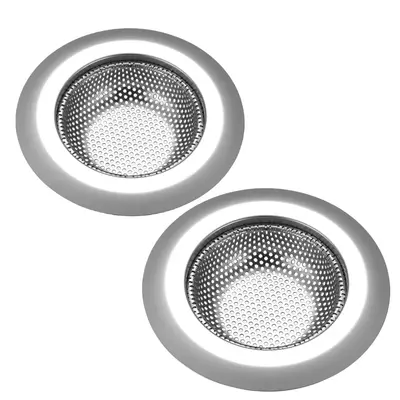 Kitchen Sink Strainer, 2 Counts Stainless Steel Kitchen Sink Drain Strainer Basket, Food Catcher, Kitchen Utensils & Gadgets