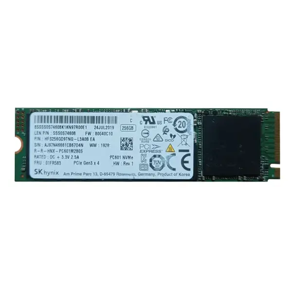 SSS0S74608 Lenovo 256GB TLC PCI Express 3.0 x4 NVMe M.2 2280 Internal Solid State Drive