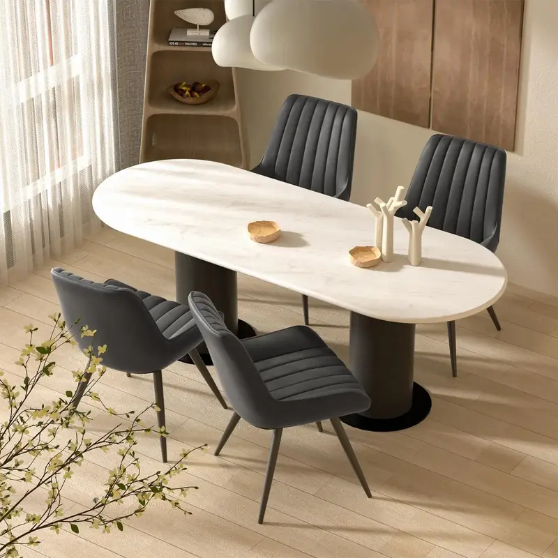 ｛TOP.1 dining chair｝Modern Dining Chairs, Comfy Dining Room Chairs with Thick Cushions, Upholstered Fabric Kitchen Side C...
