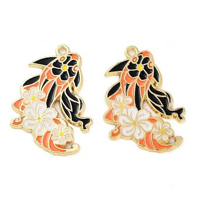 Rack Plating Alloy Enamel Pendants
