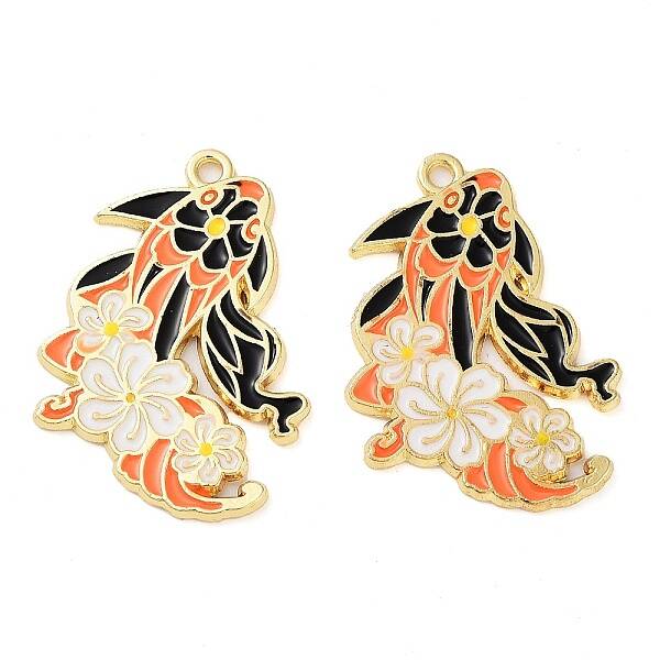 Rack Plating Alloy Enamel Pendants