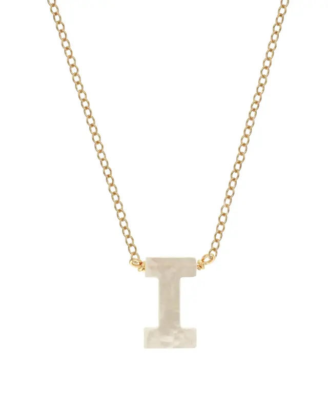 Dawn Initial Necklace | Metal Color: Gold | Style: I