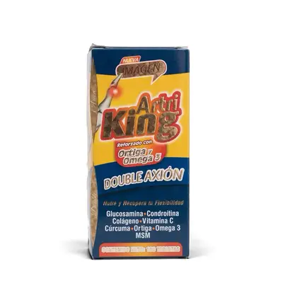 Artri KING Reforzado with Orthiga & Omega 3 Glucosamine Vitamin Turmeric Collagen 100 Tabs Mexico for Joint Health supplement...