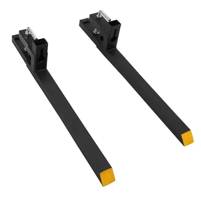 Garvee 43 2000lbs Clamp on Pallet Forks Heavy Duty Tractor Forks Quick Attach Pallet Fork for Bucket Tractor Loader Skid Ste...
