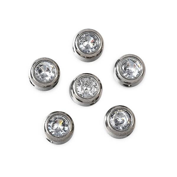 201 Stainless Steel Rhinestone Beads