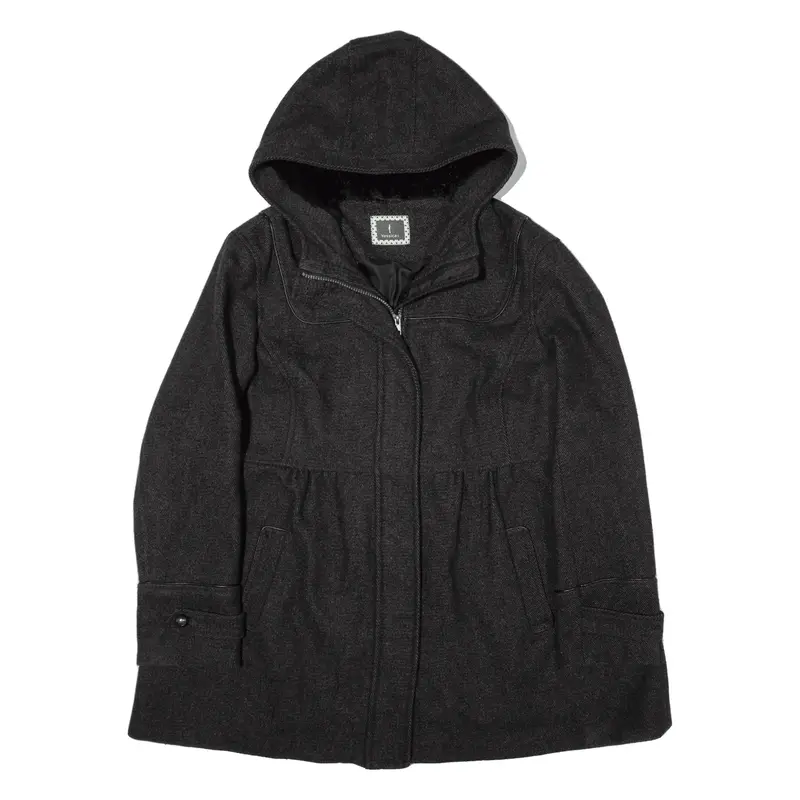 YESSICA Overcoat Jacket Black Wool Womens L