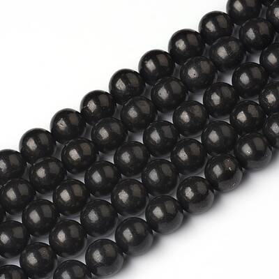 Natural Shungite Beads Strands