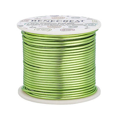 BENECREAT 12 Gauge 100FT Tarnish Resistant Jewelry Craft Wire Bendable Aluminum Sculpting Metal Wire for Jewelry Craft Beadin...