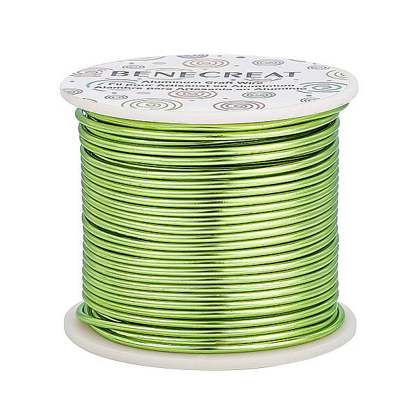 BENECREAT 12 Gauge 100FT Tarnish Resistant Jewelry Craft Wire Bendable Aluminum Sculpting Metal Wire for Jewelry Craft Beadin...