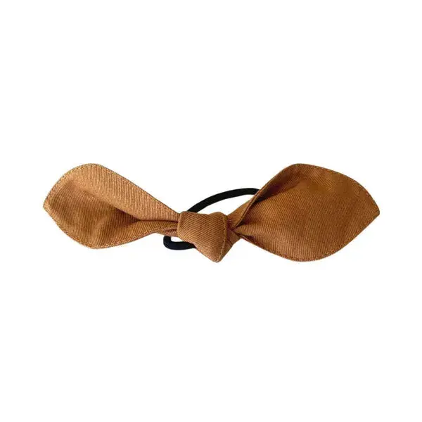 Hair Bow | Bow Color: Butterscotch Loopknit | Style: Blond Elastic