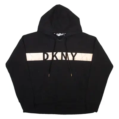DKNY Womens Black Hoodie L