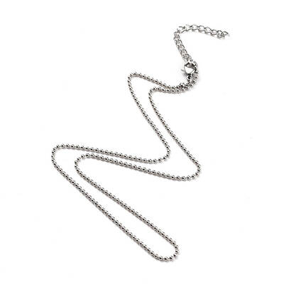 Non-Tarnish 304 Stainless Steel Ball Chain Necklaces