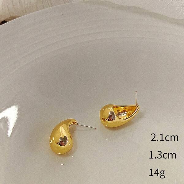 Teardrop Alloy Stud Earrings