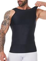 Men's Solid Color Compression Top, Tummy Control Shaper, Minimalist High Stretch Shapewear Tank Top for Men, Shaper for Men, ...