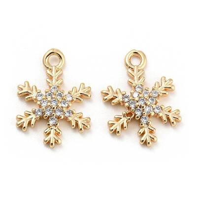 Brass Micro Cubic Zirconia Charms