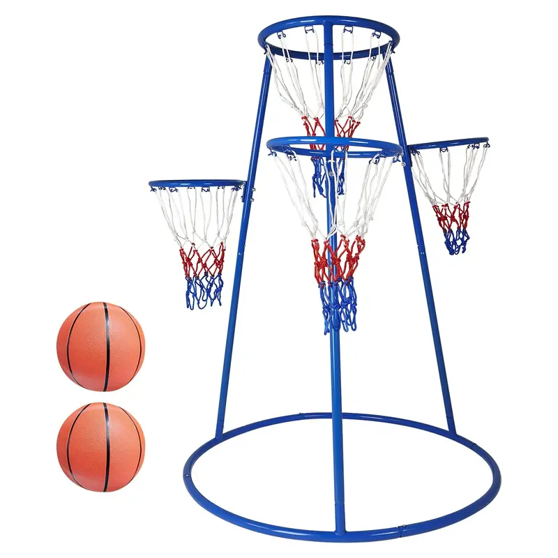 Garvee 4 Hoop Basketball Set for Toddlers, Indoor & Outdoor Play, Preschool Toy for Ages 3+, Includes 4 Basketballs and Air P...