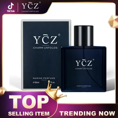 YCZ Cologne Midnight Marine Man Men's Perfume - Ocean Aroma 50ml Woody Amber Fragrance Eau de Parfum Long Lasting Cologne Gif...