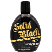 Millennium Tanning Solid Black Special Reserve 200X Bronzing Lotion with Tattoo Protector, Skin Tighteners & Antioxidants, 13...