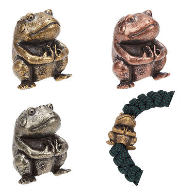 3Pcs 3 Colors Outdoor EDC Tool Brass Parachute Rope European Beads