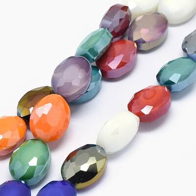 Pearl Luster Plated Glass Beads Strands
