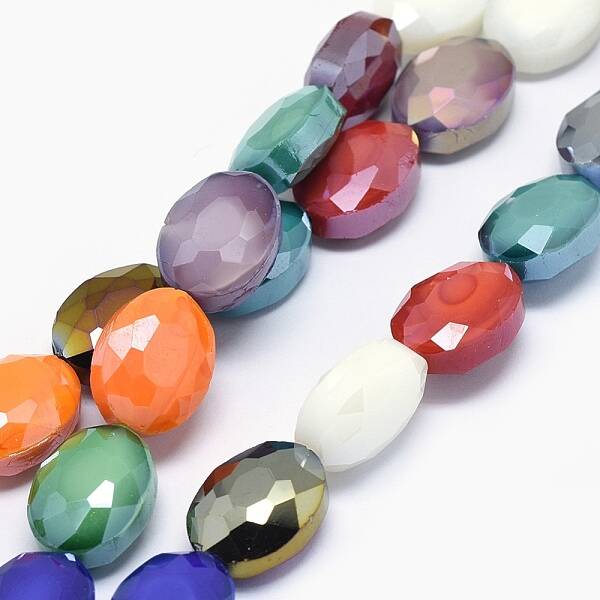 Pearl Luster Plated Glass Beads Strands